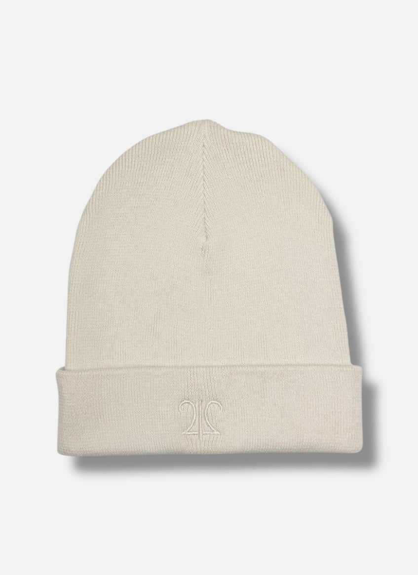 Warme beige muts van biologisch katoen